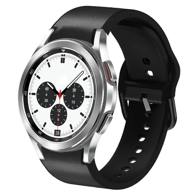 Dây đồng hồ da dán silicone 20mm, Dành cho Samsung Galaxy Watch 4 Classic 46mm, Dành cho Samsung Galaxy Watch 4 Classic 42mm, Dành cho Samsung Galaxy Watch Active 2
