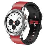 Dây đồng hồ da dán silicone 20mm, Dành cho Samsung Galaxy Watch 4 Classic 46mm, Dành cho Samsung Galaxy Watch 4 Classic 42mm, Dành cho Samsung Galaxy Watch Active 2