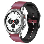 Dây đồng hồ da dán silicone 20mm, Dành cho Samsung Galaxy Watch 4 Classic 46mm, Dành cho Samsung Galaxy Watch 4 Classic 42mm, Dành cho Samsung Galaxy Watch Active 2