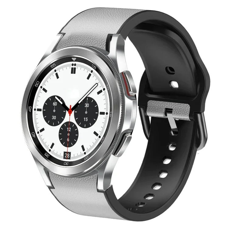Dây đồng hồ da dán silicone 20mm, Dành cho Samsung Galaxy Watch 4 Classic 46mm, Dành cho Samsung Galaxy Watch 4 Classic 42mm, Dành cho Samsung Galaxy Watch Active 2