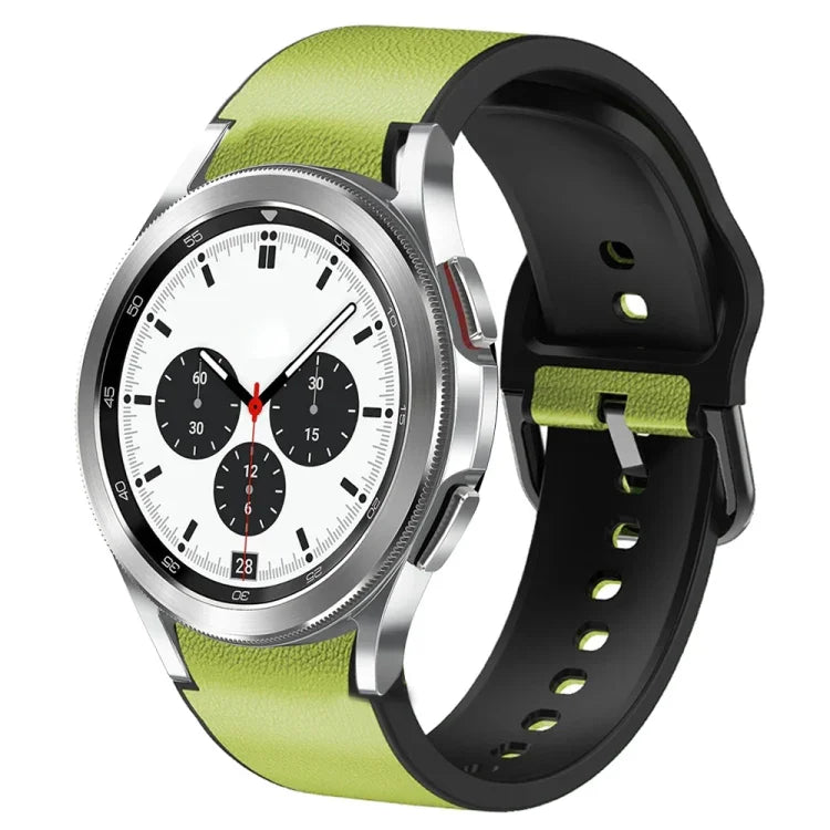 Dây đồng hồ da dán silicone 20mm, Dành cho Samsung Galaxy Watch 4 Classic 46mm, Dành cho Samsung Galaxy Watch 4 Classic 42mm, Dành cho Samsung Galaxy Watch Active 2