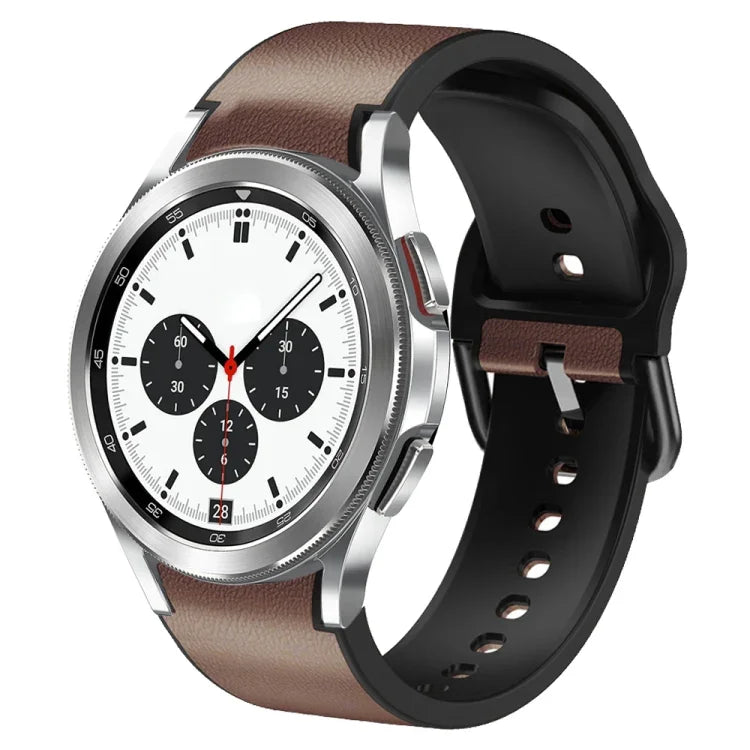 Dây đồng hồ da dán silicone 20mm, Dành cho Samsung Galaxy Watch 4 Classic 46mm, Dành cho Samsung Galaxy Watch 4 Classic 42mm, Dành cho Samsung Galaxy Watch Active 2