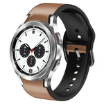 Dây đồng hồ da dán silicone 20mm, Dành cho Samsung Galaxy Watch 4 Classic 46mm, Dành cho Samsung Galaxy Watch 4 Classic 42mm, Dành cho Samsung Galaxy Watch Active 2
