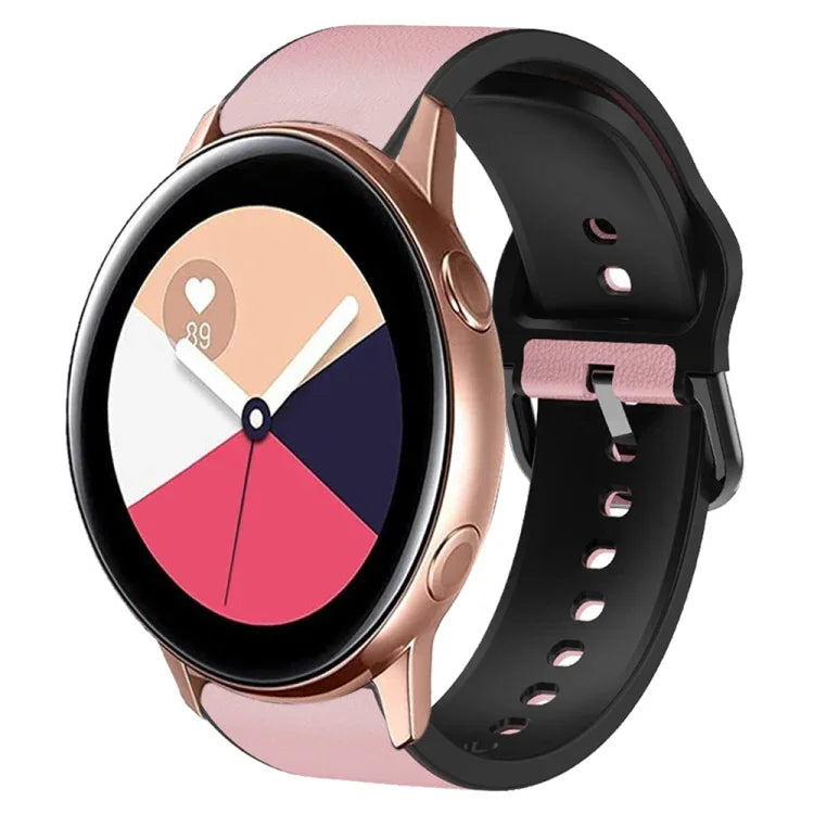 Dây đồng hồ da dán silicone 20mm, Dành cho Samsung Galaxy Watch 4 Classic 46mm, Dành cho Samsung Galaxy Watch 4 Classic 42mm, Dành cho Samsung Galaxy Watch Active 2