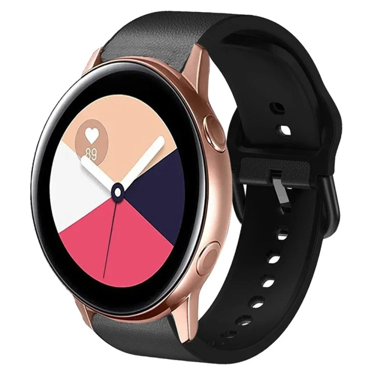 Dây đồng hồ da dán silicone 20mm, Dành cho Samsung Galaxy Watch 4 Classic 46mm, Dành cho Samsung Galaxy Watch 4 Classic 42mm, Dành cho Samsung Galaxy Watch Active 2