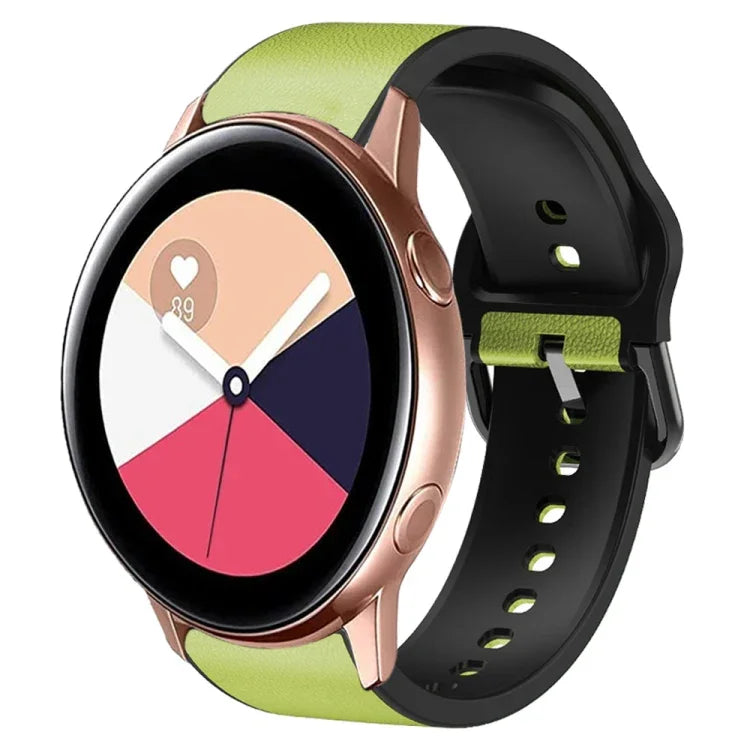 Dây đồng hồ da dán silicone 20mm, Dành cho Samsung Galaxy Watch 4 Classic 46mm, Dành cho Samsung Galaxy Watch 4 Classic 42mm, Dành cho Samsung Galaxy Watch Active 2