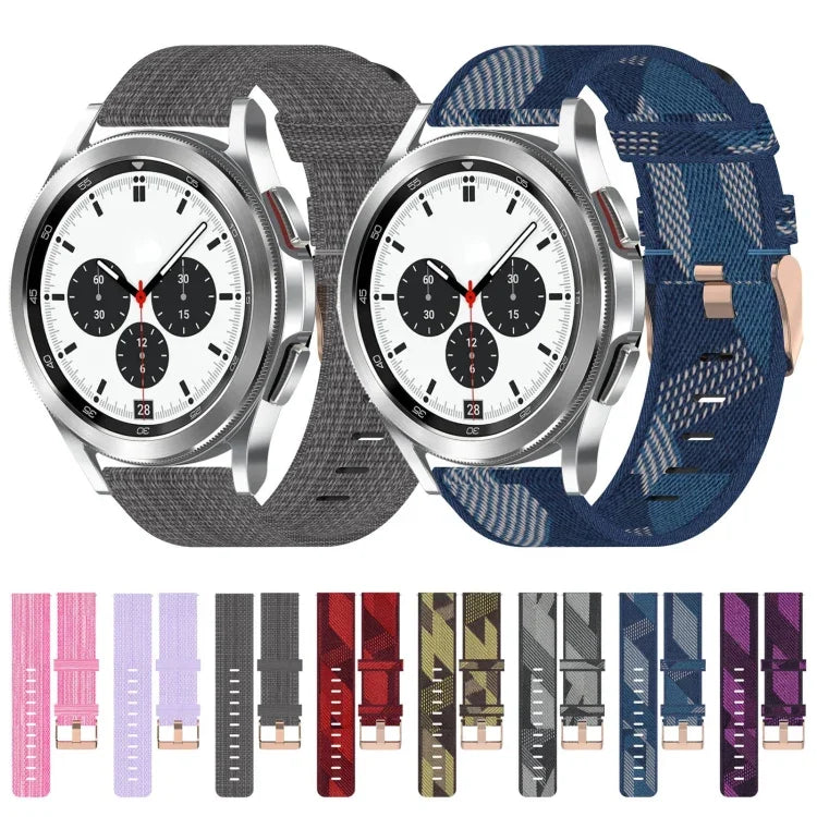 Dây đồng hồ dệt nylon 20mm, Dành cho Samsung Galaxy Watch4 Classic 42mm, Dành cho Samsung Galaxy Watch Active 2