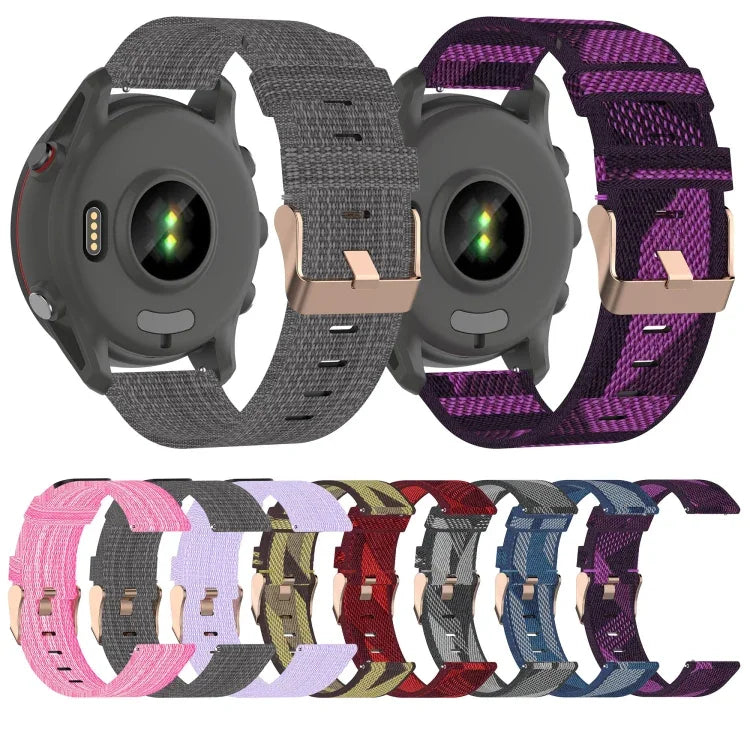 Dây đồng hồ dệt nylon 20mm, Dành cho Samsung Galaxy Watch4 Classic 42mm, Dành cho Samsung Galaxy Watch Active 2