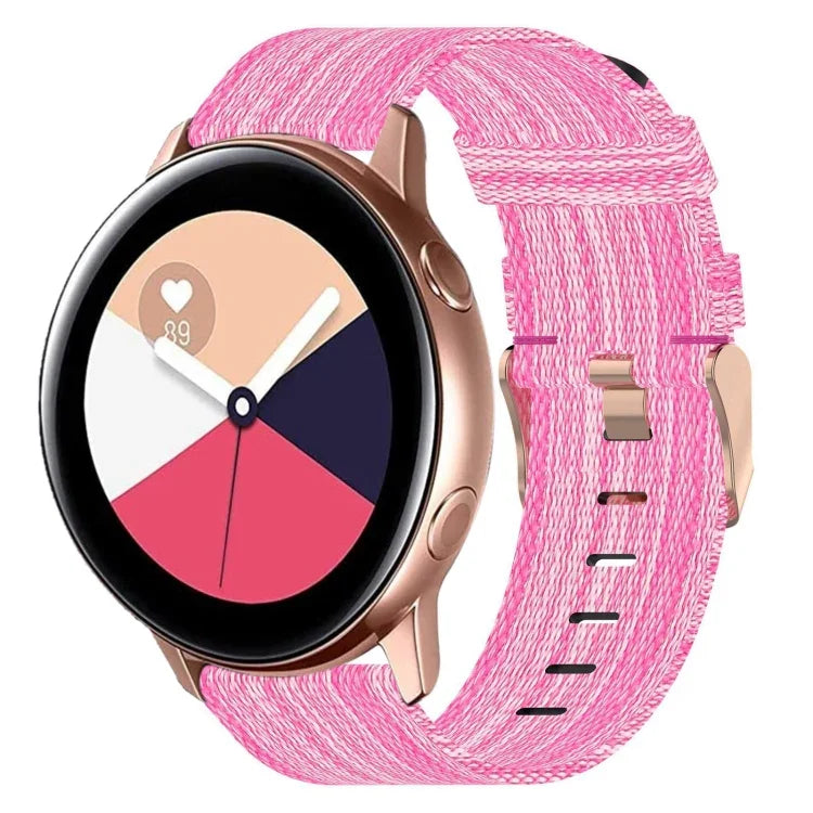 Dây đồng hồ dệt nylon 20mm, Dành cho Samsung Galaxy Watch4 Classic 42mm, Dành cho Samsung Galaxy Watch Active 2