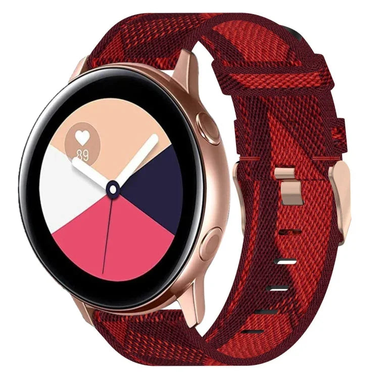 Dây đồng hồ dệt nylon 20mm, Dành cho Samsung Galaxy Watch4 Classic 42mm, Dành cho Samsung Galaxy Watch Active 2