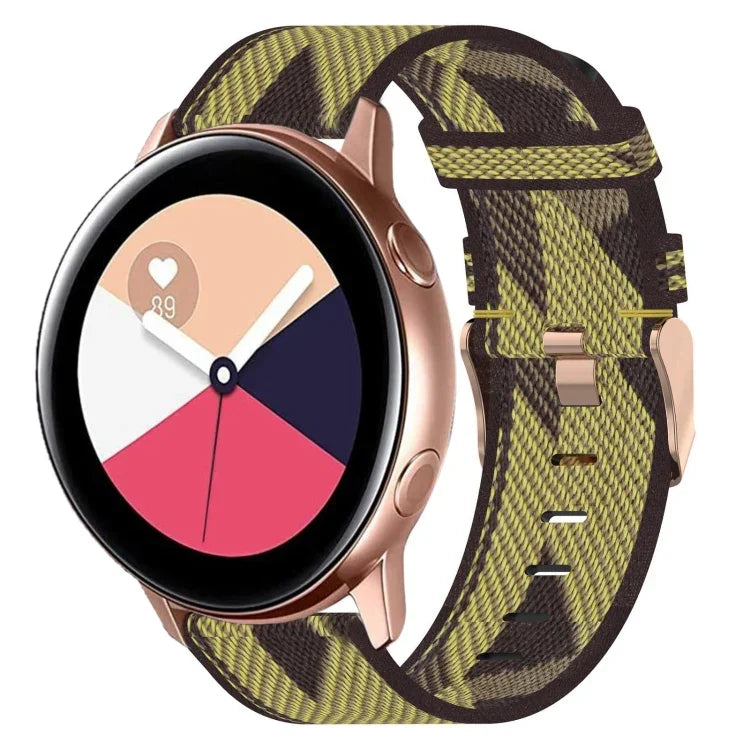 Dây đồng hồ dệt nylon 20mm, Dành cho Samsung Galaxy Watch4 Classic 42mm, Dành cho Samsung Galaxy Watch Active 2