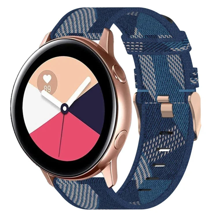 Dây đồng hồ dệt nylon 20mm, Dành cho Samsung Galaxy Watch4 Classic 42mm, Dành cho Samsung Galaxy Watch Active 2