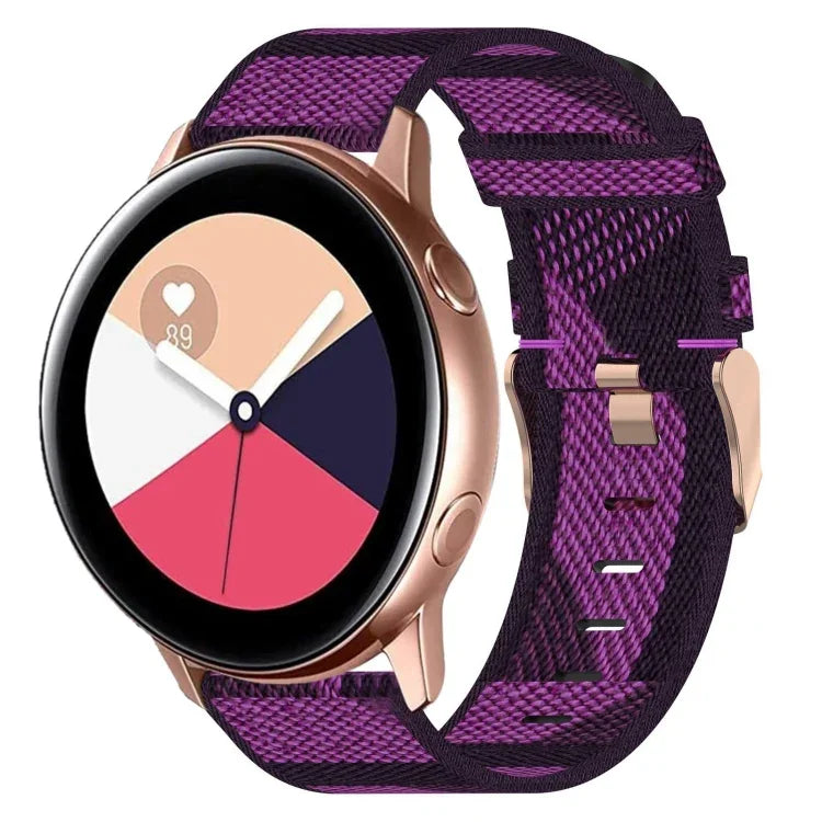 Dây đồng hồ dệt nylon 20mm, Dành cho Samsung Galaxy Watch4 Classic 42mm, Dành cho Samsung Galaxy Watch Active 2