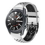 Dây đồng hồ silicone thoáng khí hai màu 22mm, dành cho Samsung Galaxy Watch3 45mm, Samsung Galaxy Watch 46mm, Samsung Gear S3 Classic, Samsung Gear S3 Frontier