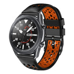Dây đồng hồ silicone thoáng khí hai màu 22mm, dành cho Samsung Galaxy Watch3 45mm, Samsung Galaxy Watch 46mm, Samsung Gear S3 Classic, Samsung Gear S3 Frontier
