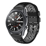 Dây đồng hồ silicone thoáng khí hai màu 22mm, dành cho Samsung Galaxy Watch3 45mm, Samsung Galaxy Watch 46mm, Samsung Gear S3 Classic, Samsung Gear S3 Frontier