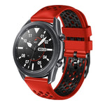 Dây đồng hồ silicone thoáng khí hai màu 22mm, dành cho Samsung Galaxy Watch3 45mm, Samsung Galaxy Watch 46mm, Samsung Gear S3 Classic, Samsung Gear S3 Frontier
