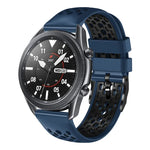 Dây đồng hồ silicone thoáng khí hai màu 22mm, dành cho Samsung Galaxy Watch3 45mm, Samsung Galaxy Watch 46mm, Samsung Gear S3 Classic, Samsung Gear S3 Frontier