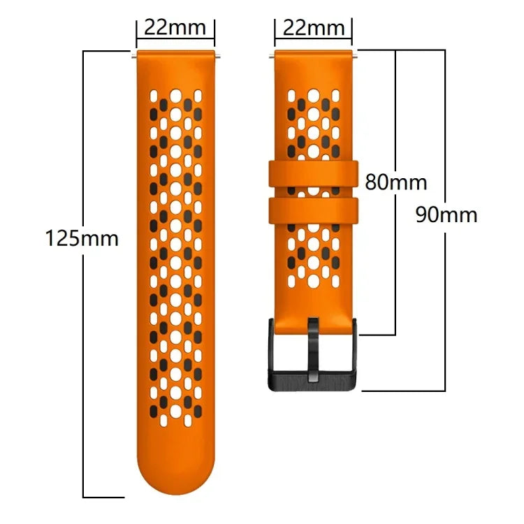 Dây đồng hồ silicone thoáng khí hai màu 22mm, dành cho Samsung Galaxy Watch3 45mm, Samsung Galaxy Watch 46mm, Samsung Gear S3 Classic, Samsung Gear S3 Frontier