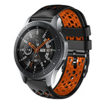 Dây đồng hồ silicone thoáng khí hai màu 22mm, dành cho Samsung Galaxy Watch3 45mm, Samsung Galaxy Watch 46mm, Samsung Gear S3 Classic, Samsung Gear S3 Frontier