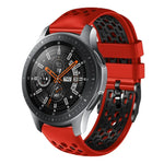 Dây đồng hồ silicone thoáng khí hai màu 22mm, dành cho Samsung Galaxy Watch3 45mm, Samsung Galaxy Watch 46mm, Samsung Gear S3 Classic, Samsung Gear S3 Frontier