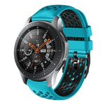 Dây đồng hồ silicone thoáng khí hai màu 22mm, dành cho Samsung Galaxy Watch3 45mm, Samsung Galaxy Watch 46mm, Samsung Gear S3 Classic, Samsung Gear S3 Frontier