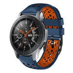 Dây đồng hồ silicone thoáng khí hai màu 22mm, dành cho Samsung Galaxy Watch3 45mm, Samsung Galaxy Watch 46mm, Samsung Gear S3 Classic, Samsung Gear S3 Frontier