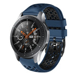 Dây đồng hồ silicone thoáng khí hai màu 22mm, dành cho Samsung Galaxy Watch3 45mm, Samsung Galaxy Watch 46mm, Samsung Gear S3 Classic, Samsung Gear S3 Frontier