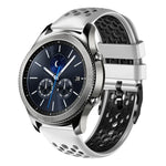 Dây đồng hồ silicone thoáng khí hai màu 22mm, dành cho Samsung Galaxy Watch3 45mm, Samsung Galaxy Watch 46mm, Samsung Gear S3 Classic, Samsung Gear S3 Frontier