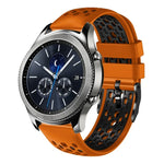 Dây đồng hồ silicone thoáng khí hai màu 22mm, dành cho Samsung Galaxy Watch3 45mm, Samsung Galaxy Watch 46mm, Samsung Gear S3 Classic, Samsung Gear S3 Frontier