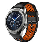Dây đồng hồ silicone thoáng khí hai màu 22mm, dành cho Samsung Galaxy Watch3 45mm, Samsung Galaxy Watch 46mm, Samsung Gear S3 Classic, Samsung Gear S3 Frontier
