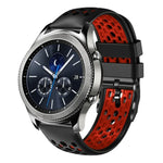 Dây đồng hồ silicone thoáng khí hai màu 22mm, dành cho Samsung Galaxy Watch3 45mm, Samsung Galaxy Watch 46mm, Samsung Gear S3 Classic, Samsung Gear S3 Frontier