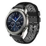 Dây đồng hồ silicone thoáng khí hai màu 22mm, dành cho Samsung Galaxy Watch3 45mm, Samsung Galaxy Watch 46mm, Samsung Gear S3 Classic, Samsung Gear S3 Frontier