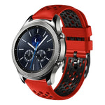 Dây đồng hồ silicone thoáng khí hai màu 22mm, dành cho Samsung Galaxy Watch3 45mm, Samsung Galaxy Watch 46mm, Samsung Gear S3 Classic, Samsung Gear S3 Frontier