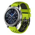 Dây đồng hồ silicone thoáng khí hai màu 22mm, dành cho Samsung Galaxy Watch3 45mm, Samsung Galaxy Watch 46mm, Samsung Gear S3 Classic, Samsung Gear S3 Frontier