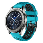 Dây đồng hồ silicone thoáng khí hai màu 22mm, dành cho Samsung Galaxy Watch3 45mm, Samsung Galaxy Watch 46mm, Samsung Gear S3 Classic, Samsung Gear S3 Frontier