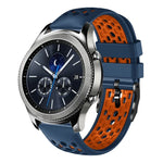 Dây đồng hồ silicone thoáng khí hai màu 22mm, dành cho Samsung Galaxy Watch3 45mm, Samsung Galaxy Watch 46mm, Samsung Gear S3 Classic, Samsung Gear S3 Frontier