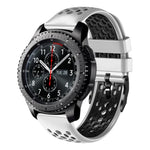 Dây đồng hồ silicone thoáng khí hai màu 22mm, dành cho Samsung Galaxy Watch3 45mm, Samsung Galaxy Watch 46mm, Samsung Gear S3 Classic, Samsung Gear S3 Frontier