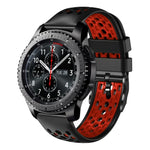 Dây đồng hồ silicone thoáng khí hai màu 22mm, dành cho Samsung Galaxy Watch3 45mm, Samsung Galaxy Watch 46mm, Samsung Gear S3 Classic, Samsung Gear S3 Frontier