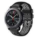 Dây đồng hồ silicone thoáng khí hai màu 22mm, dành cho Samsung Galaxy Watch3 45mm, Samsung Galaxy Watch 46mm, Samsung Gear S3 Classic, Samsung Gear S3 Frontier