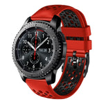 Dây đồng hồ silicone thoáng khí hai màu 22mm, dành cho Samsung Galaxy Watch3 45mm, Samsung Galaxy Watch 46mm, Samsung Gear S3 Classic, Samsung Gear S3 Frontier