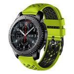 Dây đồng hồ silicone thoáng khí hai màu 22mm, dành cho Samsung Galaxy Watch3 45mm, Samsung Galaxy Watch 46mm, Samsung Gear S3 Classic, Samsung Gear S3 Frontier