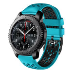 Dây đồng hồ silicone thoáng khí hai màu 22mm, dành cho Samsung Galaxy Watch3 45mm, Samsung Galaxy Watch 46mm, Samsung Gear S3 Classic, Samsung Gear S3 Frontier