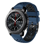 Dây đồng hồ silicone thoáng khí hai màu 22mm, dành cho Samsung Galaxy Watch3 45mm, Samsung Galaxy Watch 46mm, Samsung Gear S3 Classic, Samsung Gear S3 Frontier
