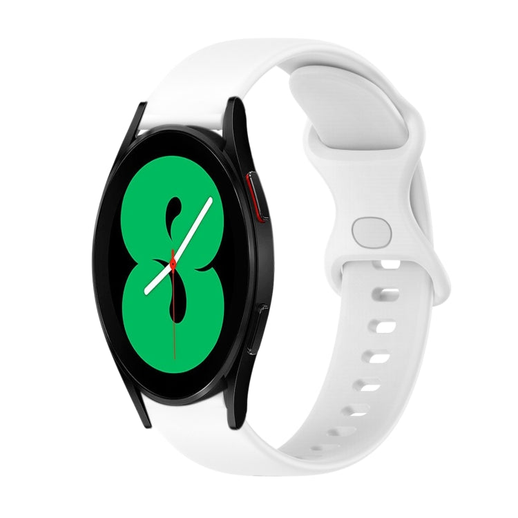 Dây đồng hồ silicone màu trơn khóa bướm 20mm, dành cho Samsung Galaxy Watch4 44mm, dành cho Samsung Galaxy Watch4 Classic 46mm, dành cho Samsung Galaxy Watch4 Classic 42mm, dành cho Samsung Galaxy Watch Active 2
