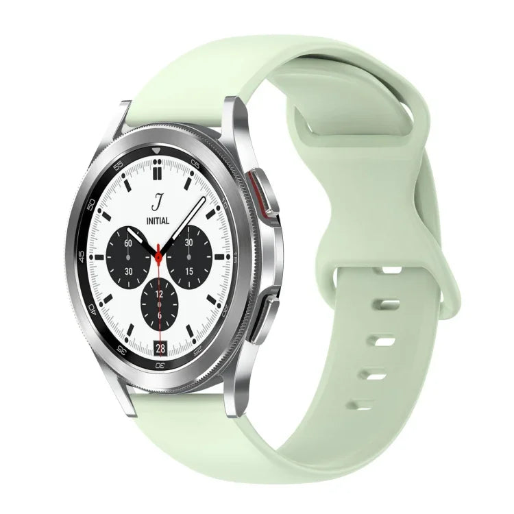 20mm Butterfly Buckle Solid Color Silicone Watch Band, For Samsung Galaxy Watch 4 44mm, For Samsung Galaxy Watch 4 Classic 46mm, For Samsung Galaxy Watch 4 Classic 42mm, For Samsung Galaxy Watch Active 2
