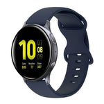 20mm Butterfly Buckle Solid Color Silicone Watch Band, For Samsung Galaxy Watch 4 44mm, For Samsung Galaxy Watch 4 Classic 46mm, For Samsung Galaxy Watch 4 Classic 42mm, For Samsung Galaxy Watch Active 2