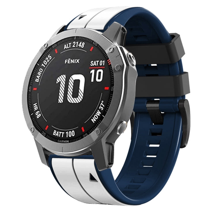 26mm Silicone Sports Two-Color Watch Band, For Garmin Fenix 6X Pro, For Garmin Fenix 5X, For Garmin Fenix 5X Plus, For Garmin Fenix 3, For Garmin Fenix 3 HR