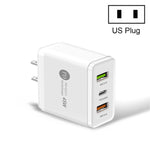 Bộ sạc nhanh đa cổng 45W PD3.0 + 2 x QC3.0 USB, phích cắm US, phích cắm US