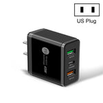 Bộ sạc nhanh đa cổng 45W PD3.0 + 2 x QC3.0 USB, phích cắm US, phích cắm US
